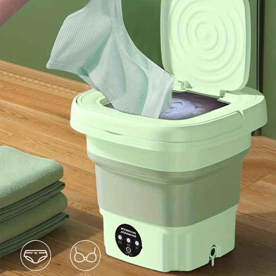 Small Foldable Washing Machine with Spin Dryer