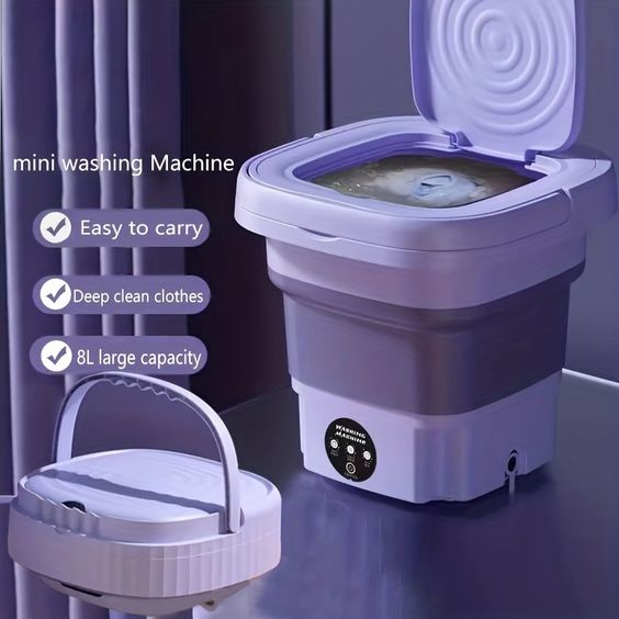 Small Foldable Washing Machine with Spin Dryer