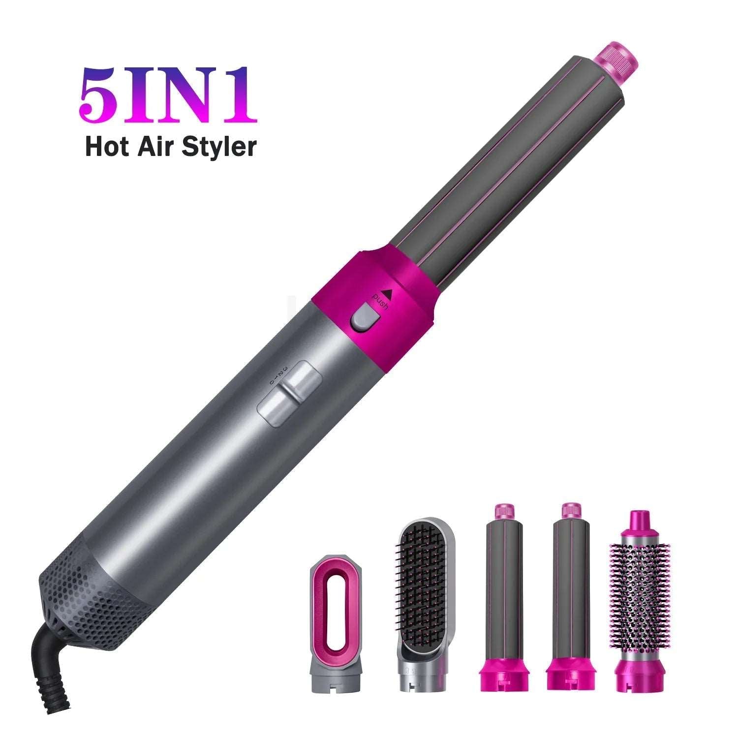 5 in 1 Hot Air Brush: Dry, Style, and Volumize with Ionic Technology