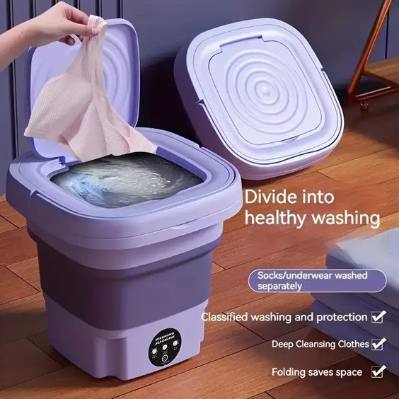 Small Foldable Washing Machine with Spin Dryer