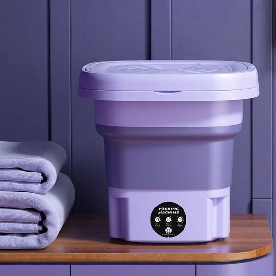 Small Foldable Washing Machine with Spin Dryer