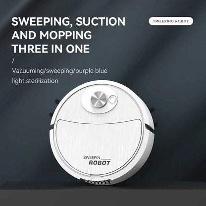3-in-1 Automatic Robot Vacuum Cleaner | مكنسة روبوت ذكية 3 في 1