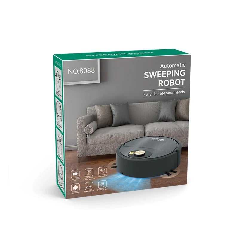 3-in-1 Automatic Robot Vacuum Cleaner | مكنسة روبوت ذكية 3 في 1