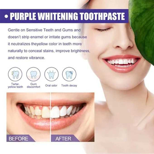 Purple Whitening Toothpaste | معجون الأسنان البنفسجي لتبييض الأسنان